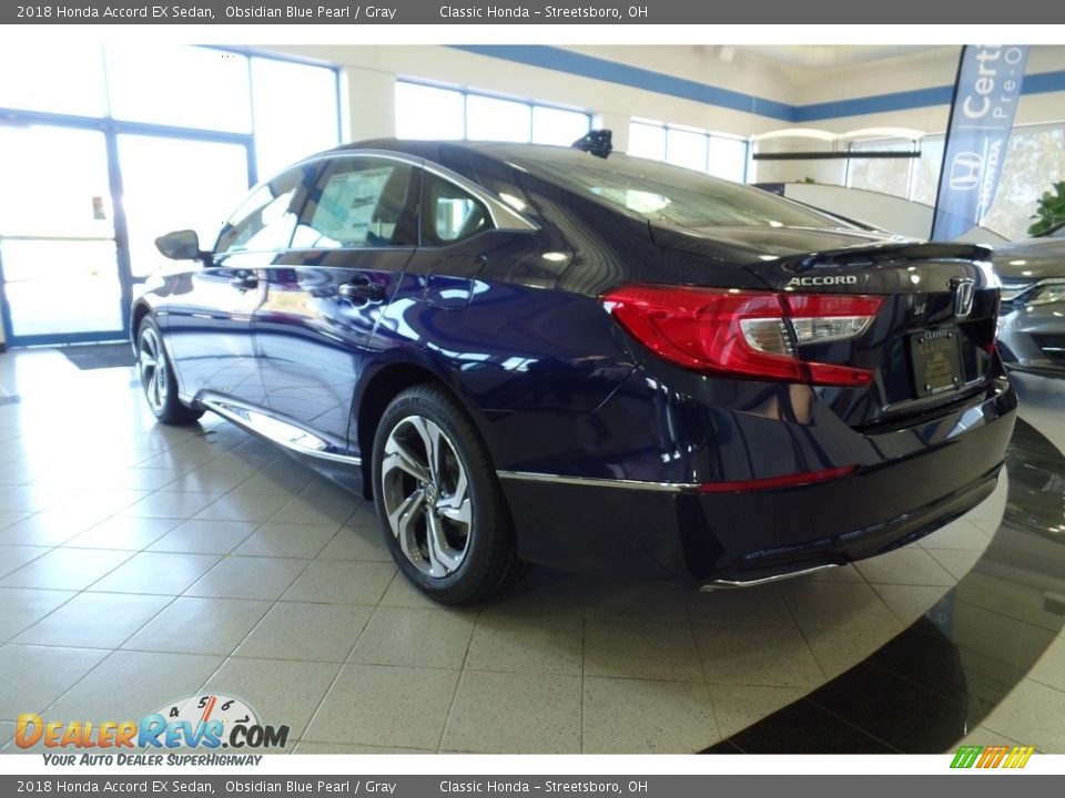 2018 Honda Accord EX Sedan Obsidian Blue Pearl / Gray Photo #8
