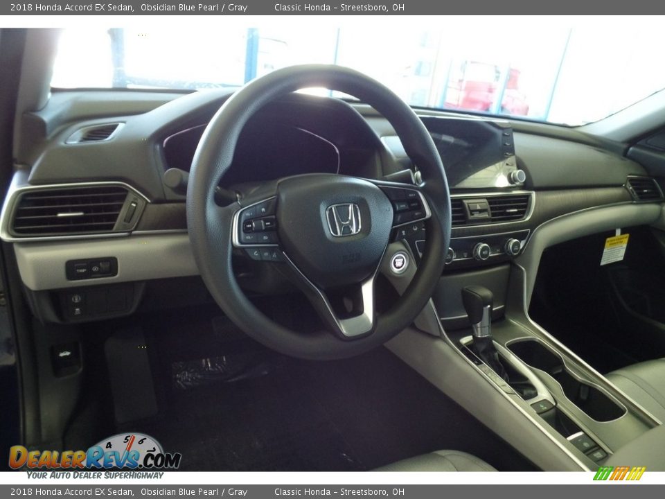 2018 Honda Accord EX Sedan Obsidian Blue Pearl / Gray Photo #12
