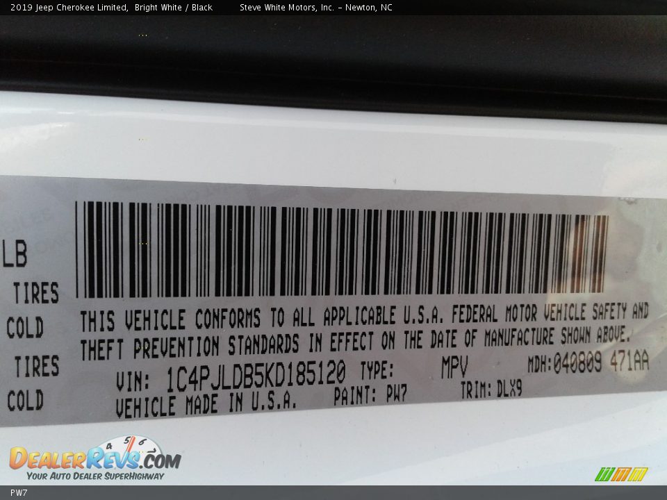 Jeep Color Code PW7 Bright White