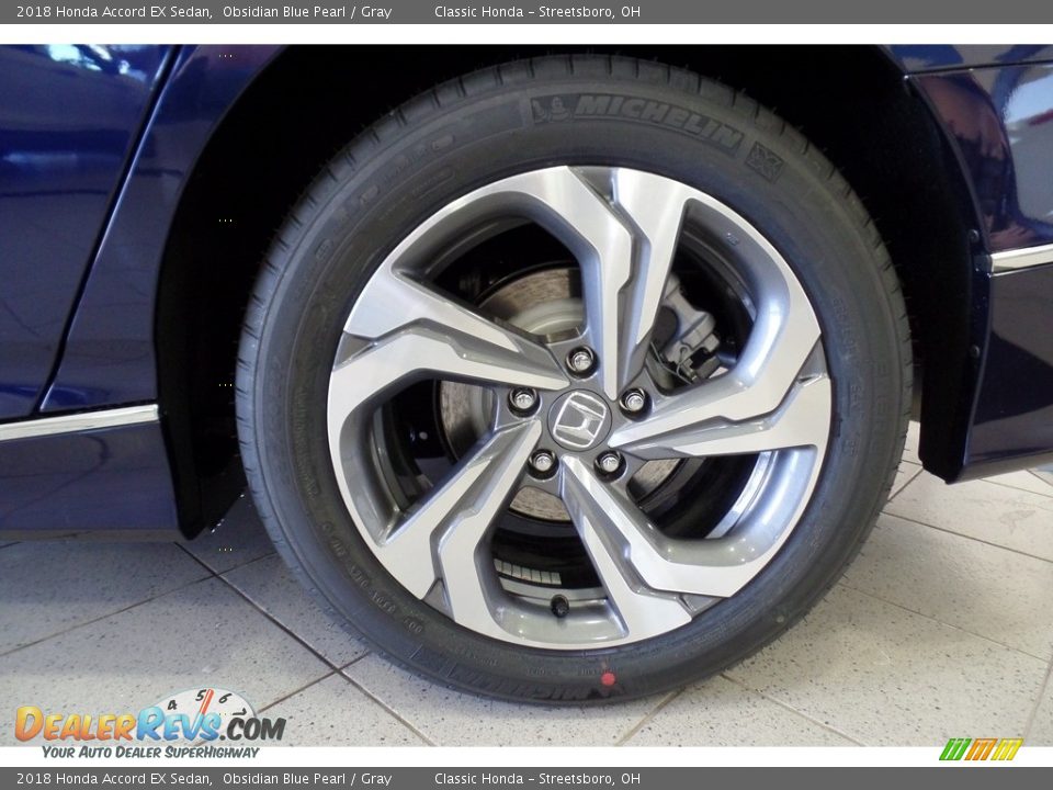 2018 Honda Accord EX Sedan Obsidian Blue Pearl / Gray Photo #22