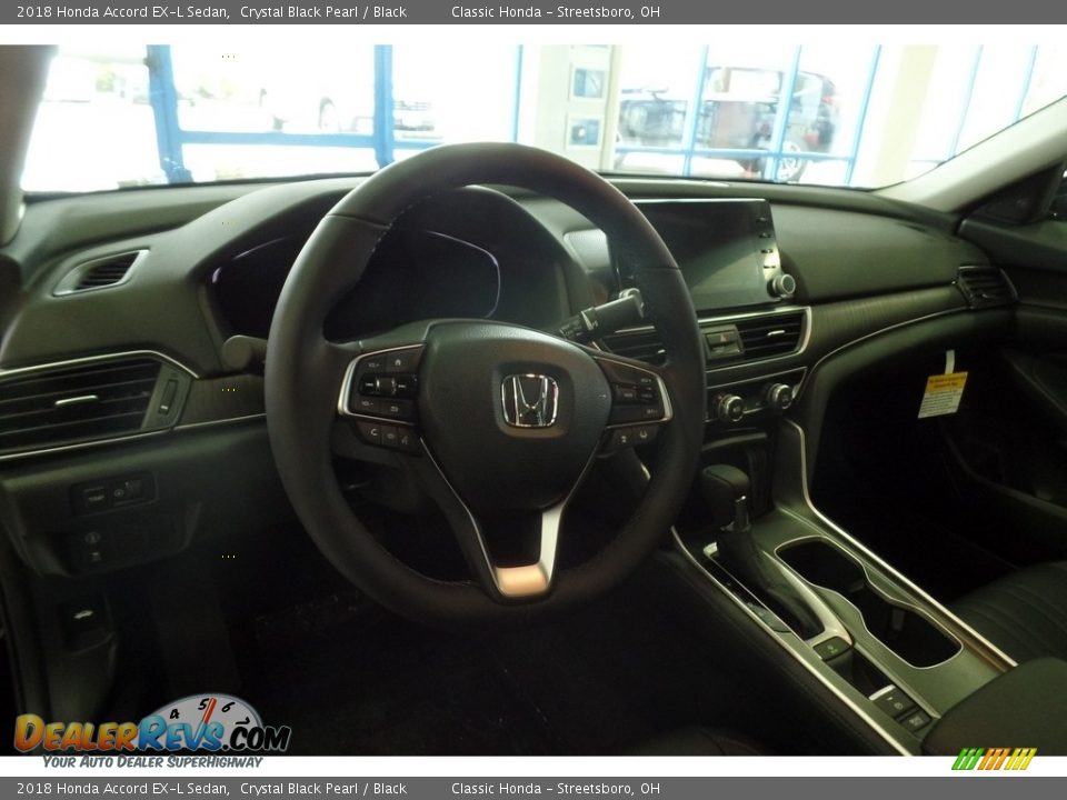 2018 Honda Accord EX-L Sedan Crystal Black Pearl / Black Photo #11