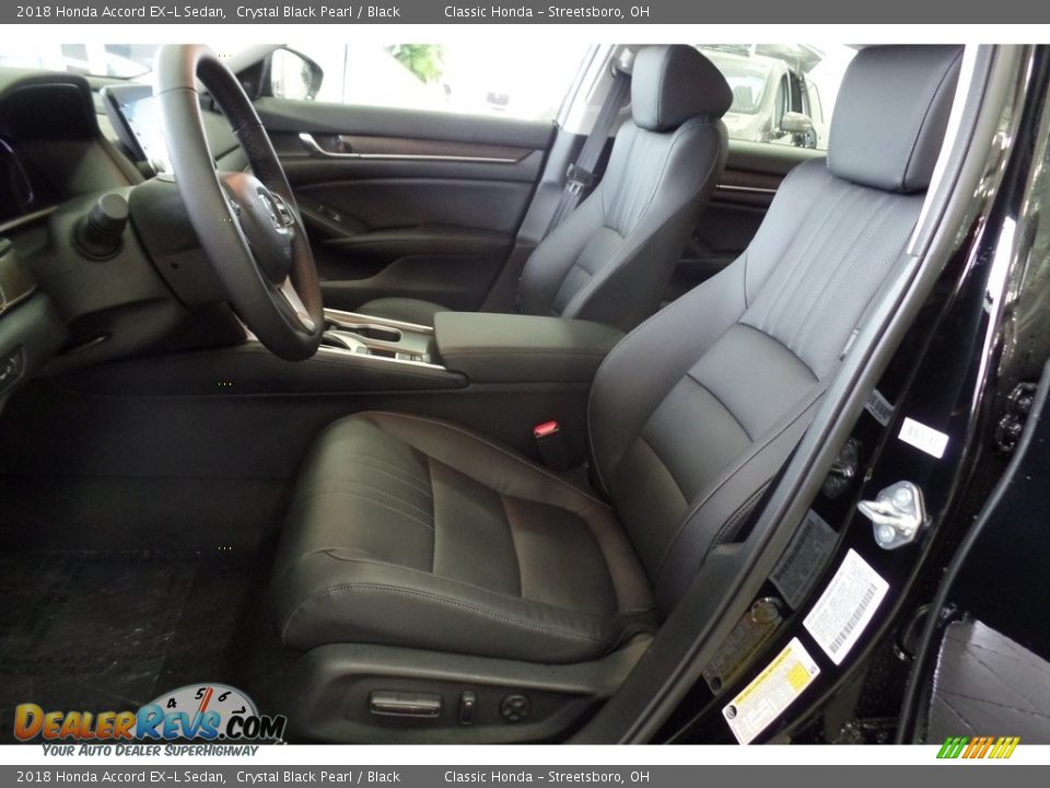 2018 Honda Accord EX-L Sedan Crystal Black Pearl / Black Photo #12