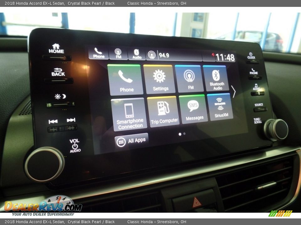 2018 Honda Accord EX-L Sedan Crystal Black Pearl / Black Photo #15