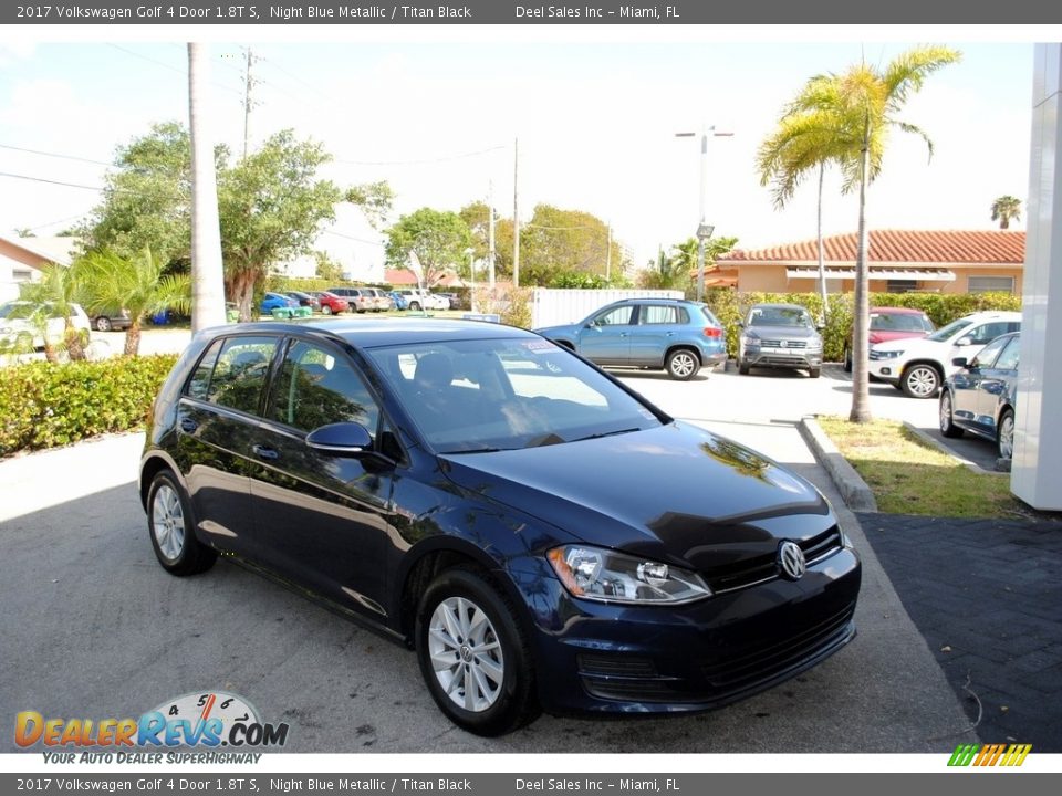 2017 Volkswagen Golf 4 Door 1.8T S Night Blue Metallic / Titan Black Photo #1