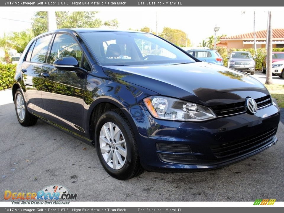 2017 Volkswagen Golf 4 Door 1.8T S Night Blue Metallic / Titan Black Photo #2