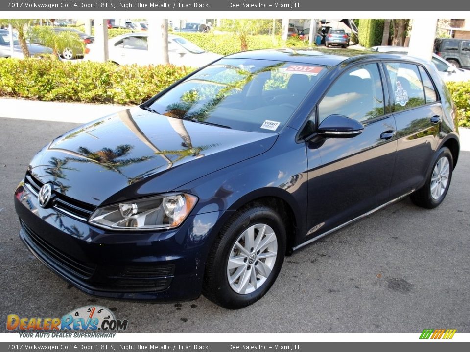 2017 Volkswagen Golf 4 Door 1.8T S Night Blue Metallic / Titan Black Photo #4