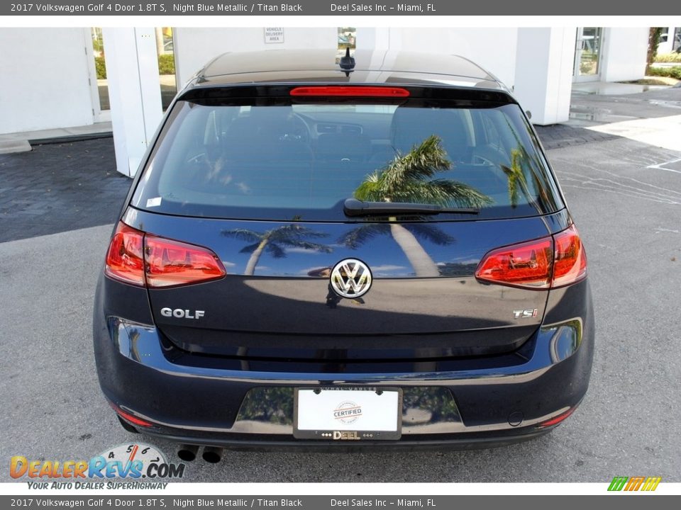 2017 Volkswagen Golf 4 Door 1.8T S Night Blue Metallic / Titan Black Photo #8