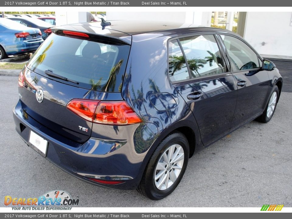 2017 Volkswagen Golf 4 Door 1.8T S Night Blue Metallic / Titan Black Photo #9