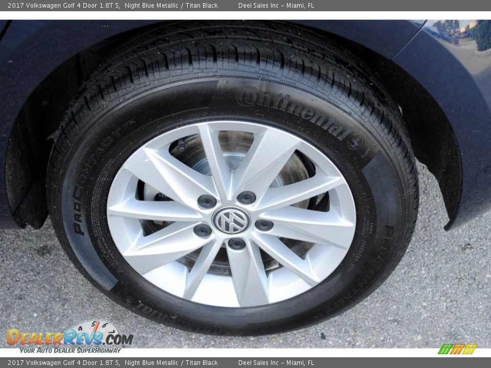 2017 Volkswagen Golf 4 Door 1.8T S Night Blue Metallic / Titan Black Photo #11