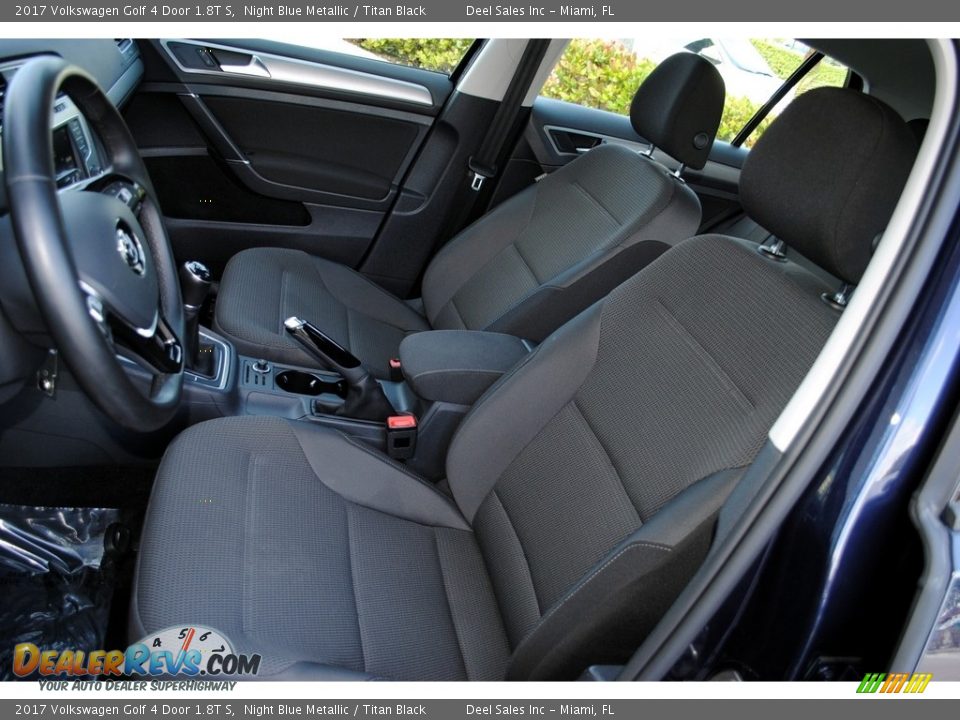 2017 Volkswagen Golf 4 Door 1.8T S Night Blue Metallic / Titan Black Photo #14