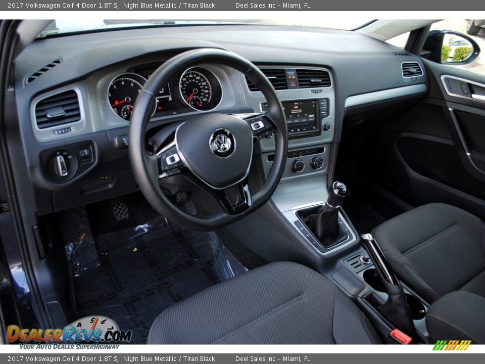 2017 Volkswagen Golf 4 Door 1.8T S Night Blue Metallic / Titan Black Photo #16