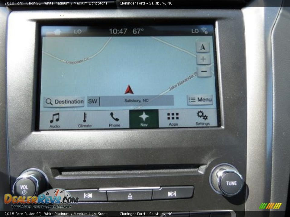 2018 Ford Fusion SE White Platinum / Medium Light Stone Photo #20