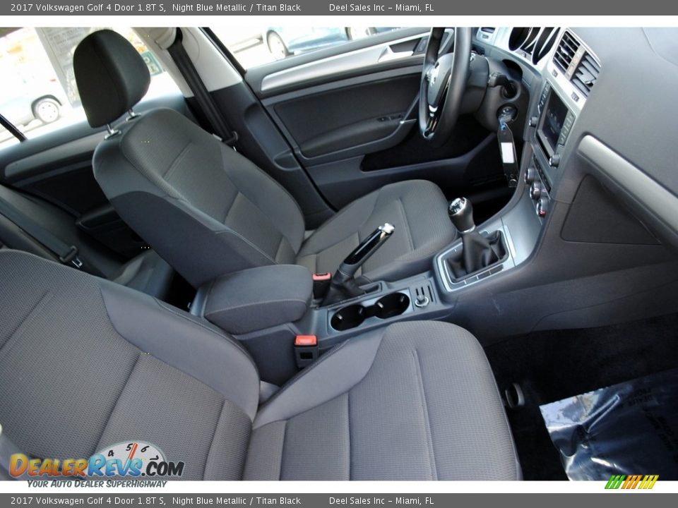 2017 Volkswagen Golf 4 Door 1.8T S Night Blue Metallic / Titan Black Photo #19