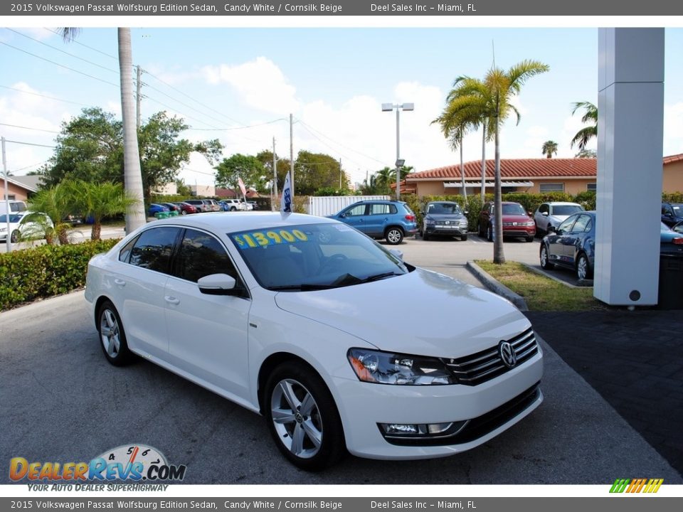 2015 Volkswagen Passat Wolfsburg Edition Sedan Candy White / Cornsilk Beige Photo #1