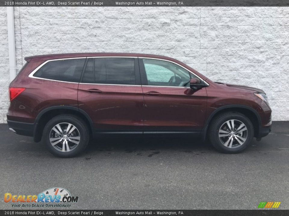 Deep Scarlet Pearl 2018 Honda Pilot EX-L AWD Photo #3