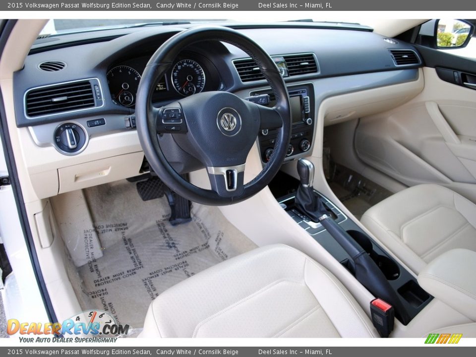 2015 Volkswagen Passat Wolfsburg Edition Sedan Candy White / Cornsilk Beige Photo #15