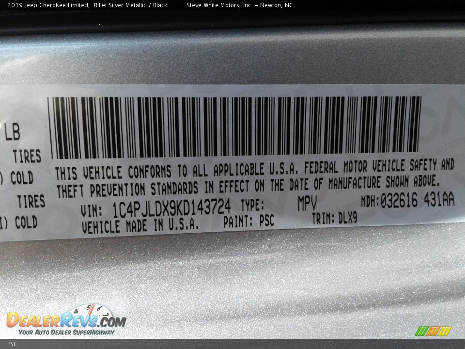 Jeep Color Code PSC Billet Silver Metallic