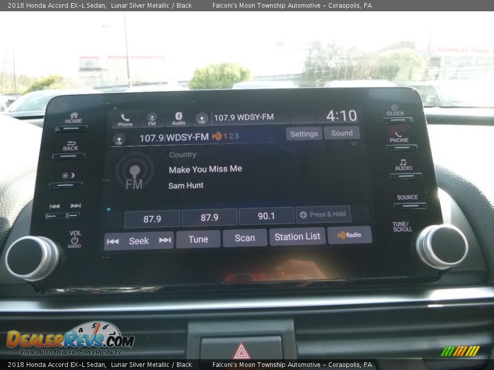 2018 Honda Accord EX-L Sedan Lunar Silver Metallic / Black Photo #14