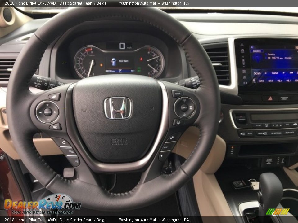 2018 Honda Pilot EX-L AWD Steering Wheel Photo #14
