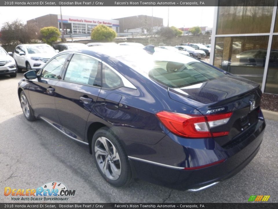 2018 Honda Accord EX Sedan Obsidian Blue Pearl / Gray Photo #2