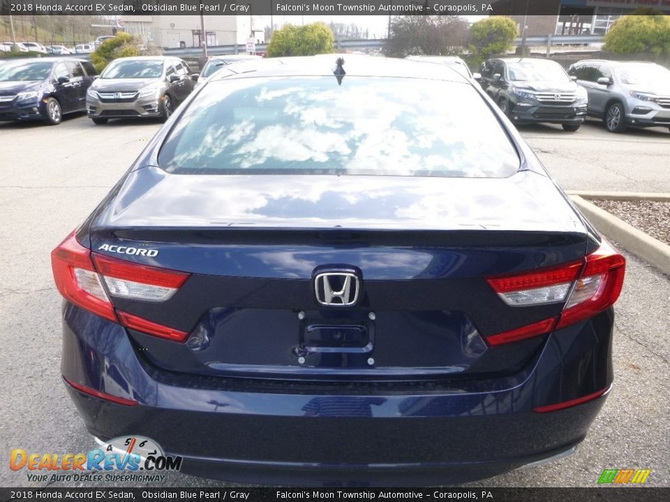 2018 Honda Accord EX Sedan Obsidian Blue Pearl / Gray Photo #3