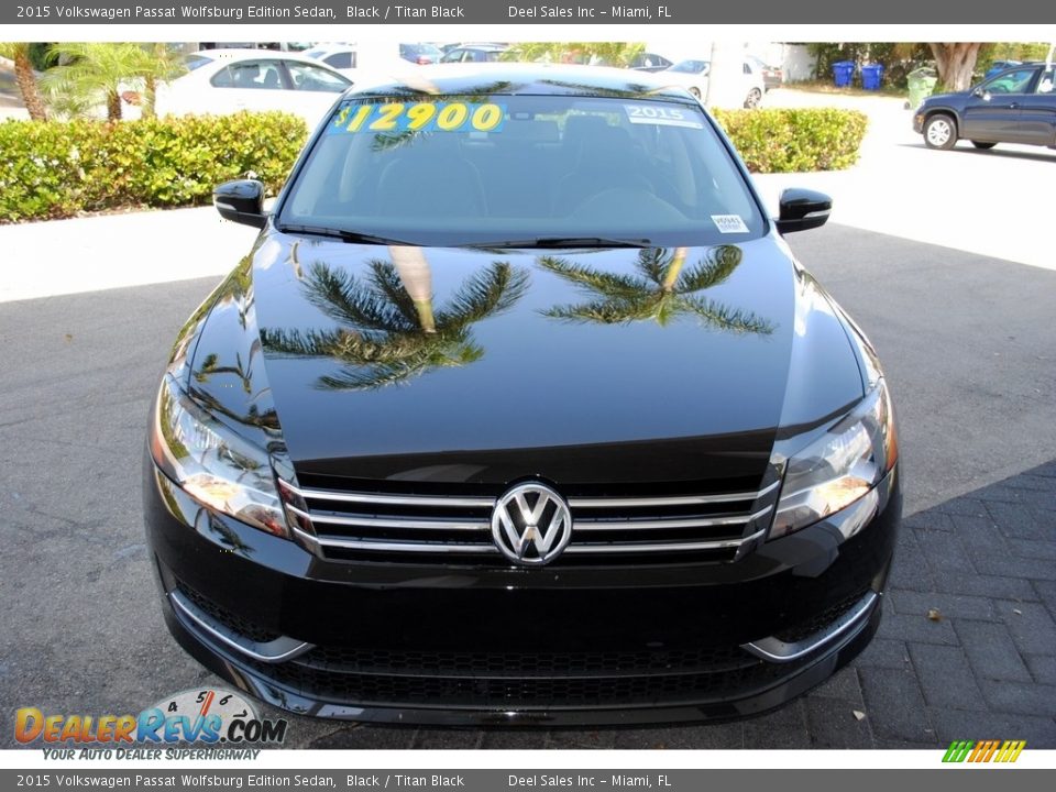 2015 Volkswagen Passat Wolfsburg Edition Sedan Black / Titan Black Photo #3