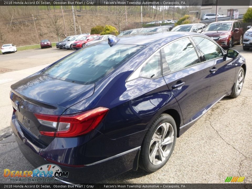 2018 Honda Accord EX Sedan Obsidian Blue Pearl / Gray Photo #4