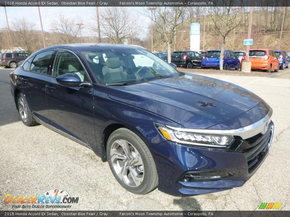 2018 Honda Accord EX Sedan Obsidian Blue Pearl / Gray Photo #5
