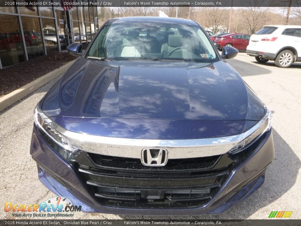 2018 Honda Accord EX Sedan Obsidian Blue Pearl / Gray Photo #6
