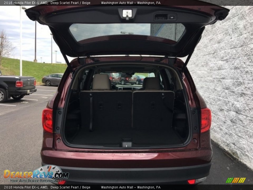 2018 Honda Pilot EX-L AWD Deep Scarlet Pearl / Beige Photo #25