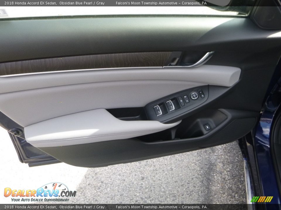 2018 Honda Accord EX Sedan Obsidian Blue Pearl / Gray Photo #11