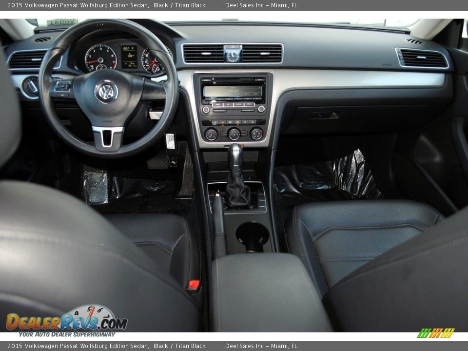 2015 Volkswagen Passat Wolfsburg Edition Sedan Black / Titan Black Photo #13