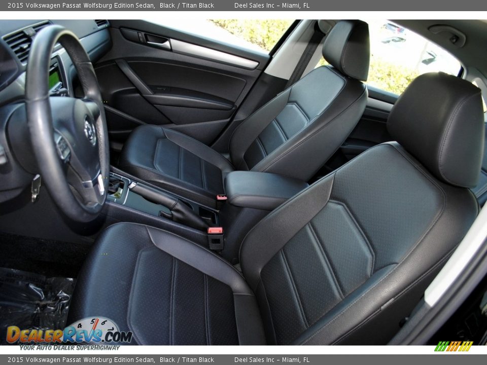 2015 Volkswagen Passat Wolfsburg Edition Sedan Black / Titan Black Photo #14