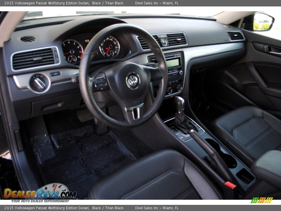 2015 Volkswagen Passat Wolfsburg Edition Sedan Black / Titan Black Photo #16