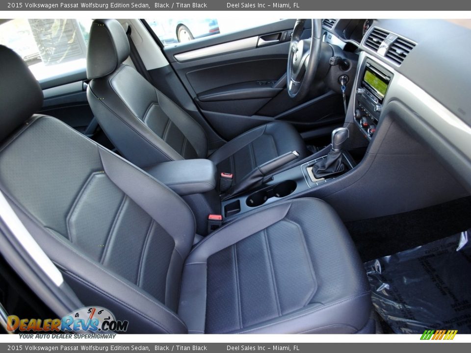 2015 Volkswagen Passat Wolfsburg Edition Sedan Black / Titan Black Photo #18