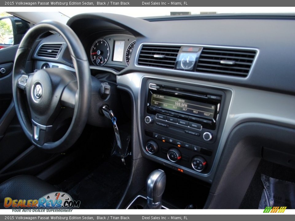 2015 Volkswagen Passat Wolfsburg Edition Sedan Black / Titan Black Photo #19