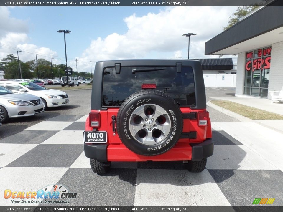 2018 Jeep Wrangler Unlimited Sahara 4x4 Firecracker Red / Black Photo #4
