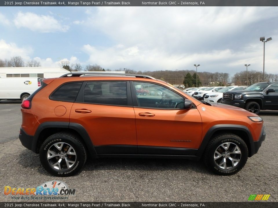 2015 Jeep Cherokee Trailhawk 4x4 Mango Tango Pearl / Trailhawk Black Photo #5