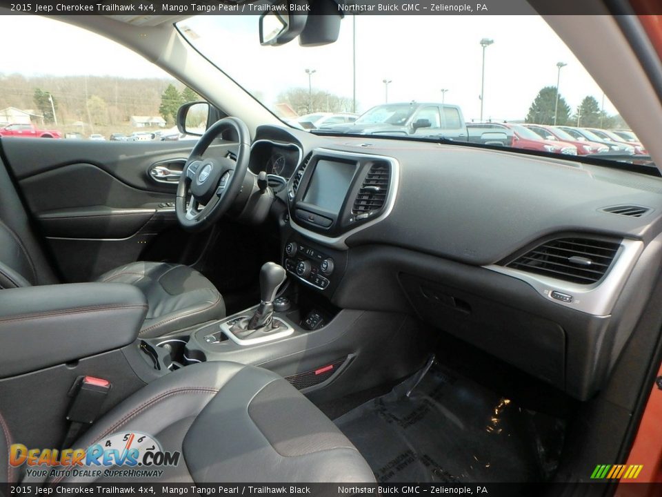 2015 Jeep Cherokee Trailhawk 4x4 Mango Tango Pearl / Trailhawk Black Photo #6