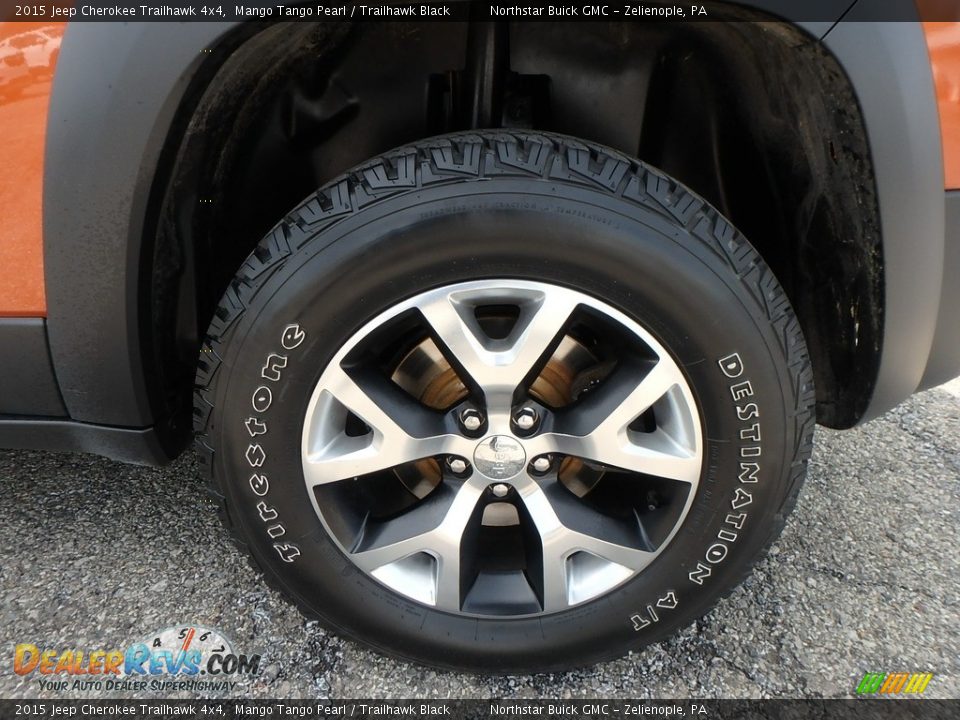 2015 Jeep Cherokee Trailhawk 4x4 Mango Tango Pearl / Trailhawk Black Photo #14