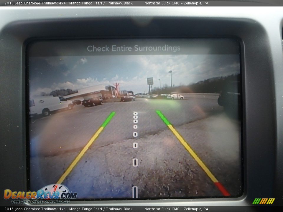 2015 Jeep Cherokee Trailhawk 4x4 Mango Tango Pearl / Trailhawk Black Photo #26