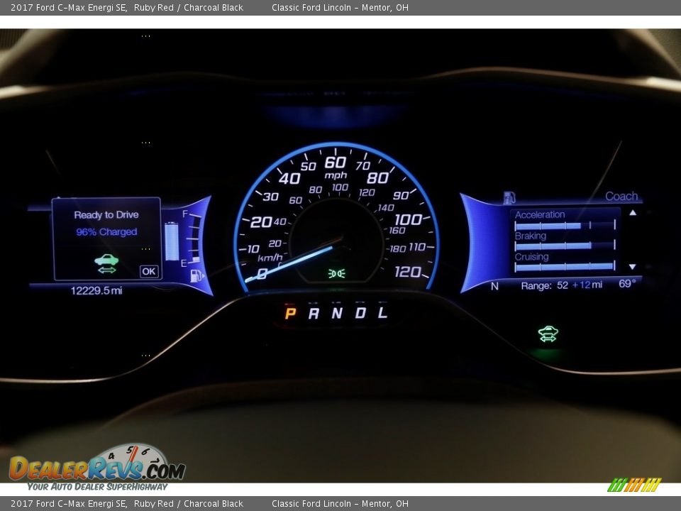 2017 Ford C-Max Energi SE Ruby Red / Charcoal Black Photo #9