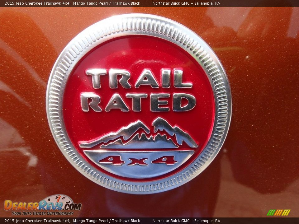 2015 Jeep Cherokee Trailhawk 4x4 Mango Tango Pearl / Trailhawk Black Photo #29