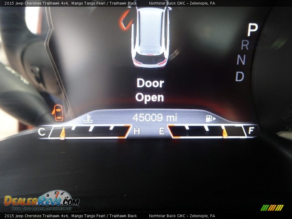 2015 Jeep Cherokee Trailhawk 4x4 Mango Tango Pearl / Trailhawk Black Photo #30