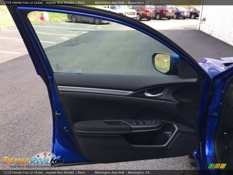 2018 Honda Civic LX Sedan Aegean Blue Metallic / Black Photo #9