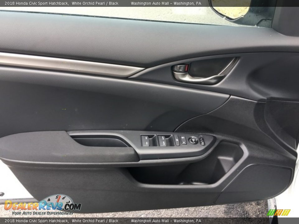 2018 Honda Civic Sport Hatchback White Orchid Pearl / Black Photo #10