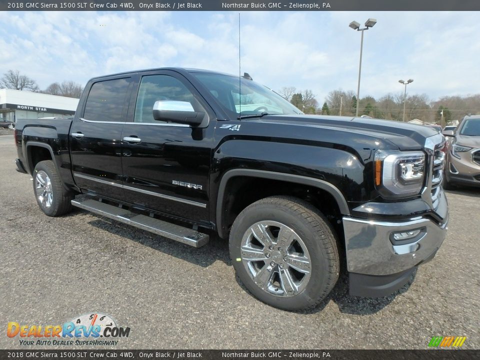 2018 GMC Sierra 1500 SLT Crew Cab 4WD Onyx Black / Jet Black Photo #3