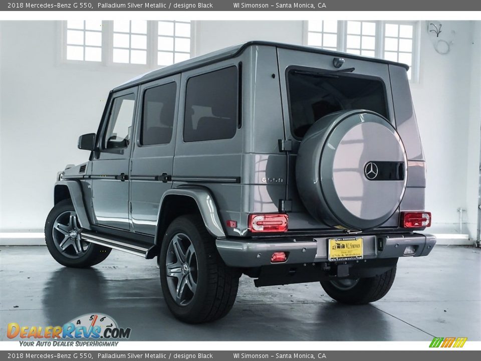 2018 Mercedes-Benz G 550 Palladium Silver Metallic / designo Black Photo #3
