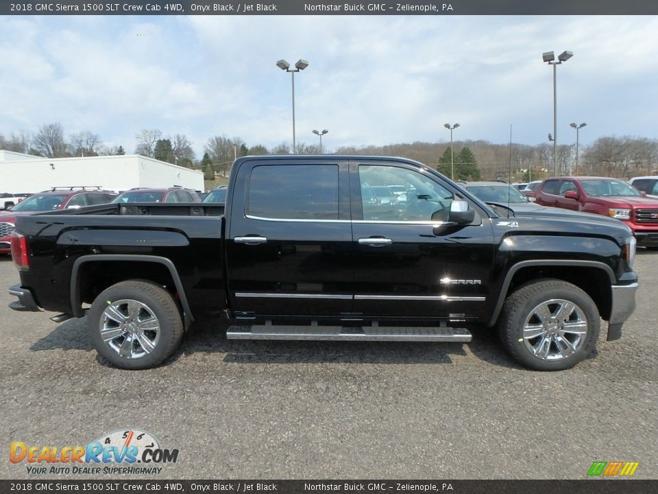 2018 GMC Sierra 1500 SLT Crew Cab 4WD Onyx Black / Jet Black Photo #4