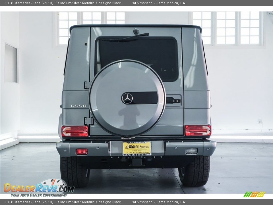 2018 Mercedes-Benz G 550 Palladium Silver Metallic / designo Black Photo #4